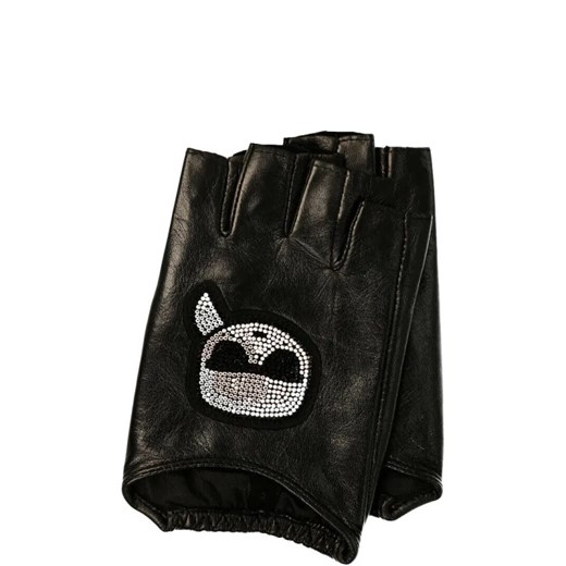 Karl Lagerfeld Skórzane rękawiczki K/Ikonik Rhinest Karl Lagerfeld L Gomez Fashion Store promocja