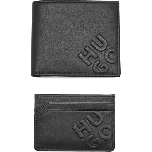 HUGO Skórzany portfel + etui na karty GBHM_8 ze sklepu Gomez Fashion Store w kategorii Etui - zdjęcie 169258825