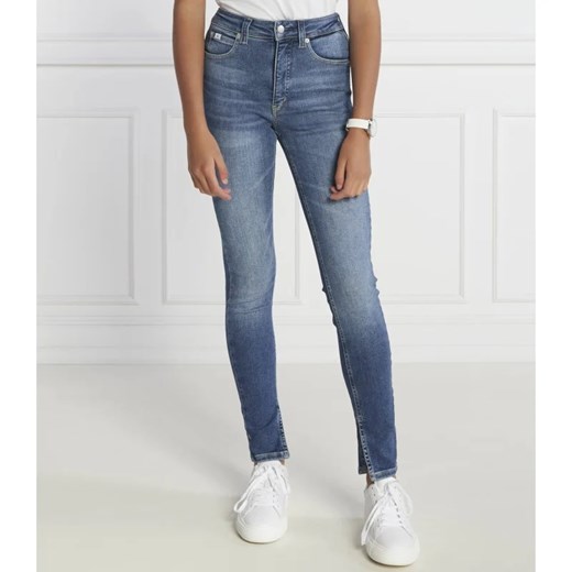 CALVIN KLEIN JEANS Jeansy HIGH RISE SUPER SKINNY ANKLE | Skinny fit 29/30 wyprzedaż Gomez Fashion Store