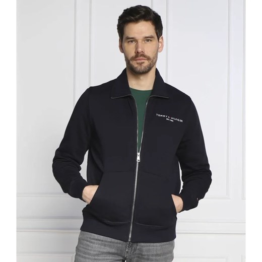 Tommy Hilfiger Bluza TOMMY LOGO ZIP | Regular Fit Tommy Hilfiger XL wyprzedaż Gomez Fashion Store
