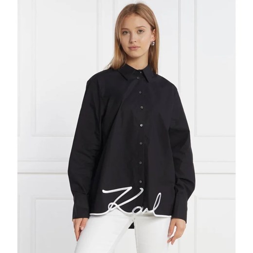 Karl Lagerfeld Koszula karl hem signature shirt | Regular Fit ze sklepu Gomez Fashion Store w kategorii Koszule damskie - zdjęcie 169261305