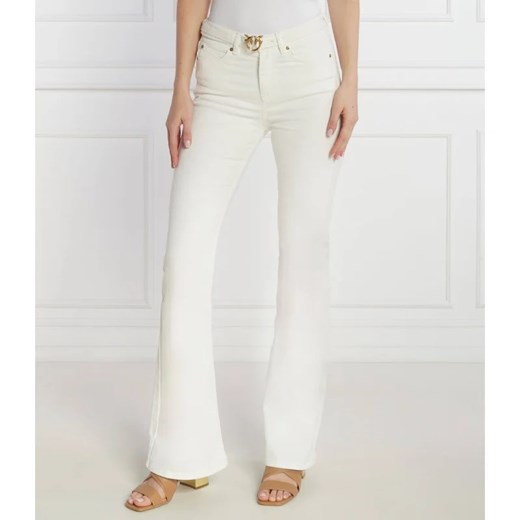 Pinko Spodnie z paskiem FLORA | flare fit | denim ze sklepu Gomez Fashion Store w kategorii Jeansy damskie - zdjęcie 169261498