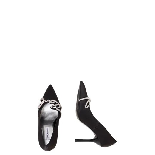 Czółenka Karl Lagerfeld wiosenne czarne z tworzywa sztucznego 