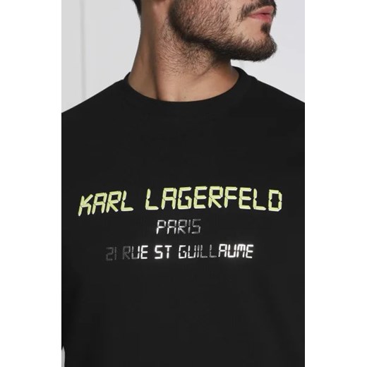 Bluza męska czarna Karl Lagerfeld z bawełny 