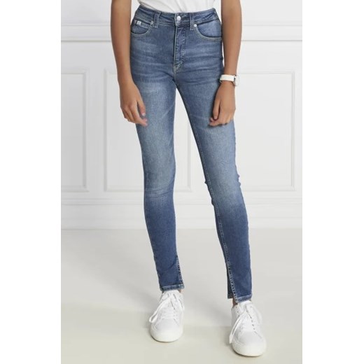 CALVIN KLEIN JEANS Jeansy HIGH RISE SUPER SKINNY ANKLE | Skinny fit 26/32 Gomez Fashion Store wyprzedaż