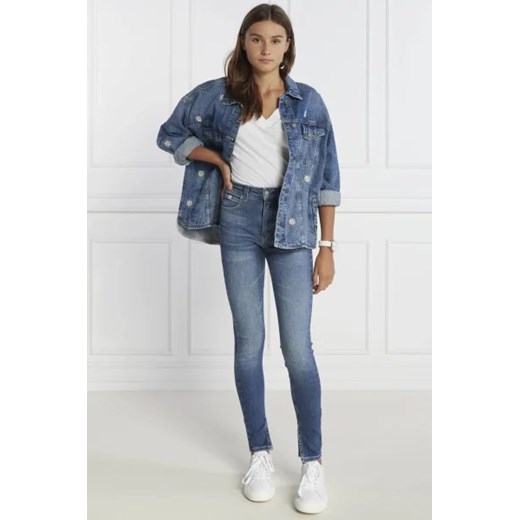 CALVIN KLEIN JEANS Jeansy HIGH RISE SUPER SKINNY ANKLE | Skinny fit 26/30 Gomez Fashion Store wyprzedaż
