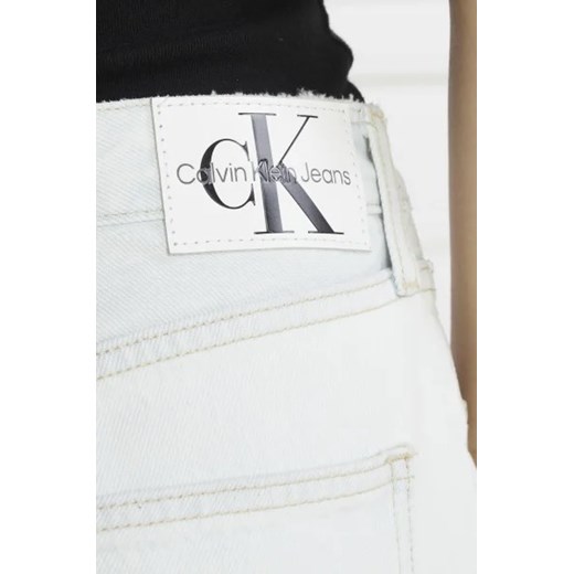 Jeansy damskie Calvin Klein białe w miejskim stylu bawełniane 