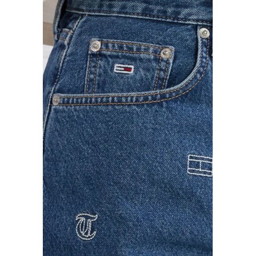Tommy Jeans jeansy damskie granatowe w miejskim stylu 