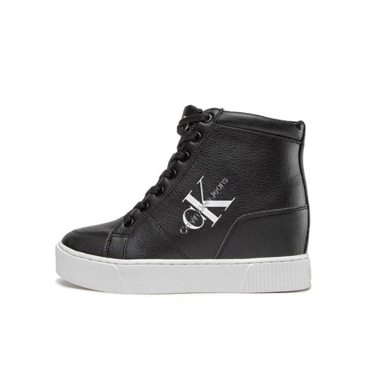 Calvin Klein Jeans Sneakersy Hidden Wedge Cupsole Laceup YW0YW00771 Czarny 41 MODIVO okazyjna cena