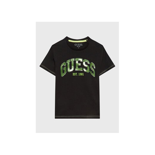 Guess T-Shirt L3RI01 K8HM3 Czarny Regular Fit ze sklepu MODIVO w kategorii T-shirty chłopięce - zdjęcie 169283705