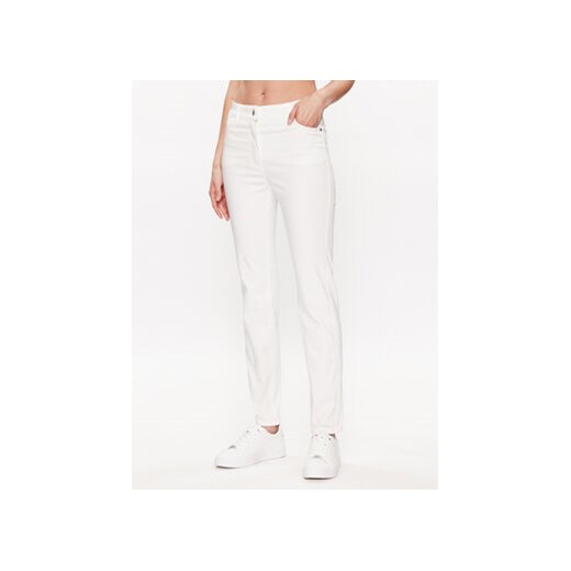 Olsen Spodnie materiałowe Mona 14000620 Biały Slim Fit ze sklepu MODIVO w kategorii Spodnie damskie - zdjęcie 169284447