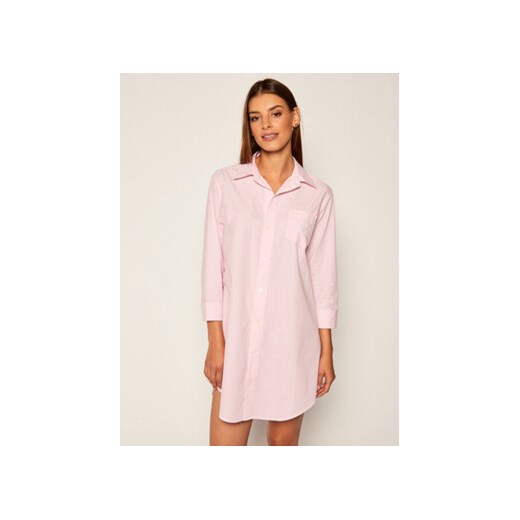 Lauren Ralph Lauren Koszula nocna I815197 Różowy Regular Fit ze sklepu MODIVO w kategorii Koszule nocne - zdjęcie 169284465