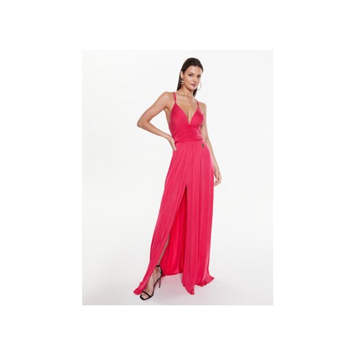 Elisabetta Franchi Sukienka wieczorowa AB-430-32E2-V700 Różowy Regular Fit ze sklepu MODIVO w kategorii Sukienki - zdjęcie 169284505