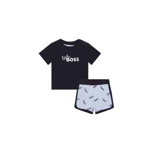 Boss Komplet t-shirt i szorty sportowe J98415 Granatowy Regular Fit ze sklepu MODIVO w kategorii Komplety niemowlęce - zdjęcie 169284955