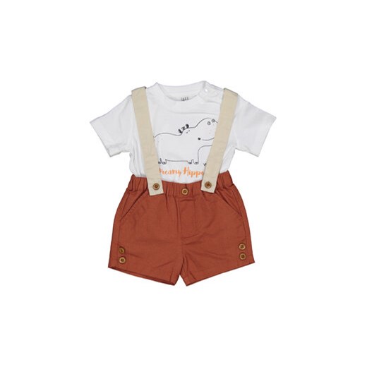 Birba Trybeyond Komplet t-shirt i spodenki 999 69017 00 Biały Regular Fit ze sklepu MODIVO w kategorii Komplety niemowlęce - zdjęcie 169285066