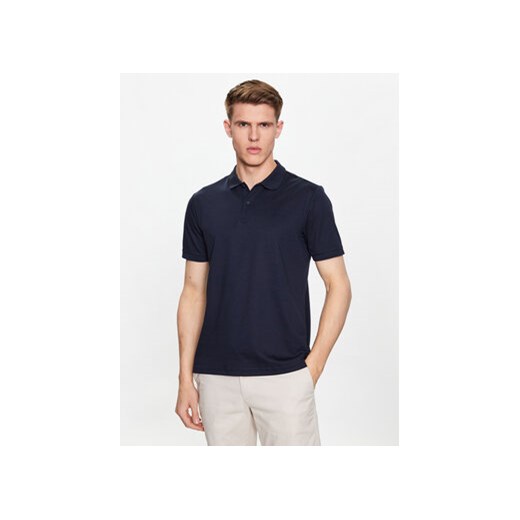 Calvin Klein Polo K10K111657 Granatowy Slim Fit ze sklepu MODIVO w kategorii T-shirty męskie - zdjęcie 169285478