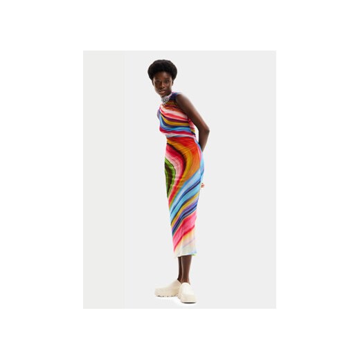 Desigual Sukienka letnia Lupe 24SWVK67 Kolorowy Slim Fit ze sklepu MODIVO w kategorii Sukienki - zdjęcie 169285607