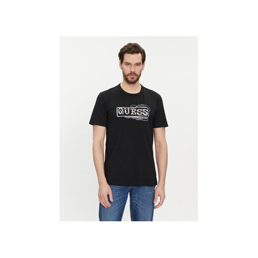 Guess T-Shirt M4GI26 J1314 Czarny Slim Fit ze sklepu MODIVO w kategorii T-shirty męskie - zdjęcie 169285649