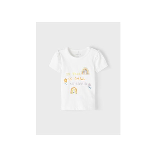 NAME IT Bluzka 13217354 Biały Regular Fit ze sklepu MODIVO w kategorii Koszulki niemowlęce - zdjęcie 169285737