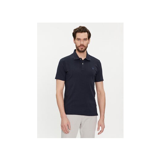 Guess Polo M4GP66 KC701 Granatowy Slim Fit ze sklepu MODIVO w kategorii T-shirty męskie - zdjęcie 169285759