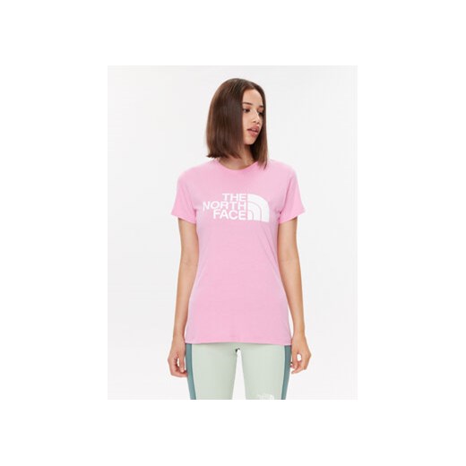 The North Face T-Shirt Easy NF0A4T1Q Różowy Regular Fit ze sklepu MODIVO w kategorii Bluzki damskie - zdjęcie 169285839