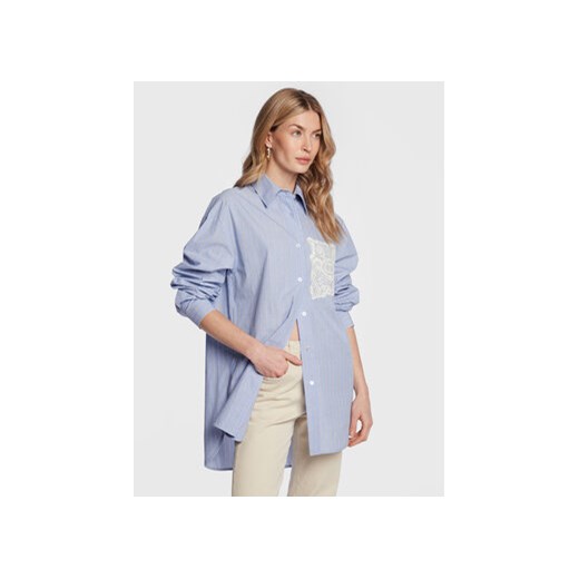 TWINSET Koszula 231TP2150 Niebieski Regular Fit ze sklepu MODIVO w kategorii Koszule damskie - zdjęcie 169285885