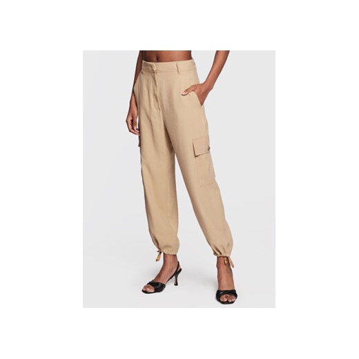 Marella Spodnie materiałowe Sveglia 2331310231 Beżowy Relaxed Fit ze sklepu MODIVO w kategorii Spodnie damskie - zdjęcie 169286165