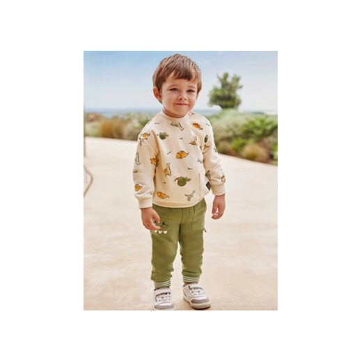 Mayoral Spodnie dresowe 1525 Zielony Regular Fit ze sklepu MODIVO w kategorii Spodnie i półśpiochy - zdjęcie 169286185