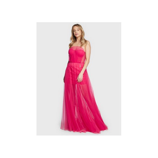 Fracomina Sukienka wieczorowa FQ23SD3011W52901 Różowy Slim Fit ze sklepu MODIVO w kategorii Sukienki - zdjęcie 169286349