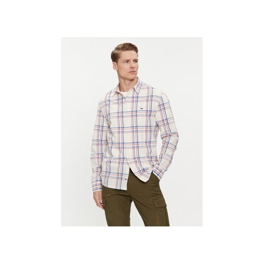 Tommy Jeans Koszula Poplin DM0DM18968 Kolorowy Regular Fit ze sklepu MODIVO w kategorii Koszule męskie - zdjęcie 169286557