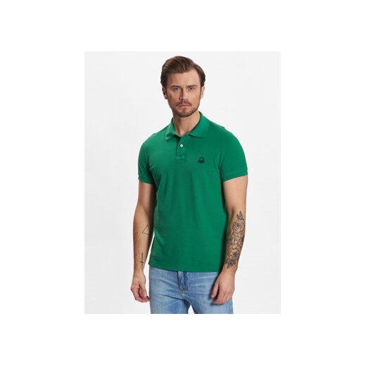 United Colors Of Benetton Polo 3089J3178 Zielony Slim Fit ze sklepu MODIVO w kategorii T-shirty męskie - zdjęcie 169286686
