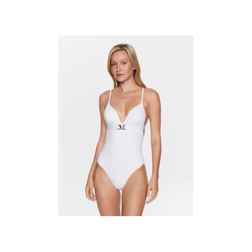Max Mara Beachwear Strój kąpielowy Cecila 2338310138 Biały ze sklepu MODIVO w kategorii Stroje kąpielowe - zdjęcie 169286735