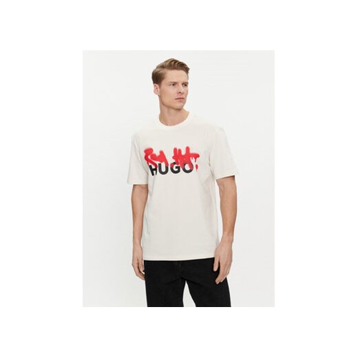 Hugo T-Shirt Dinricko 50508513 Biały Relaxed Fit ze sklepu MODIVO w kategorii T-shirty męskie - zdjęcie 169286848