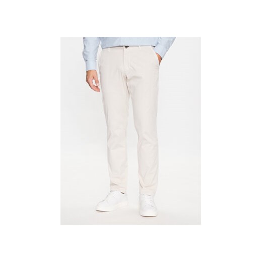 JOOP! Jeans Spodnie materiałowe 30036556 Biały Modern Fit ze sklepu MODIVO w kategorii Spodnie męskie - zdjęcie 169287018
