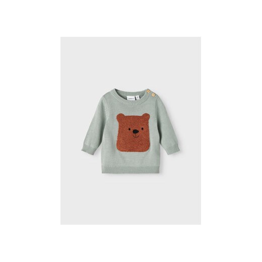 NAME IT Sweter 13207111 Zielony Regular Fit ze sklepu MODIVO w kategorii Bluzy i swetry - zdjęcie 169287438