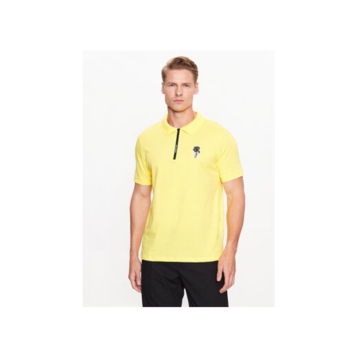 KARL LAGERFELD Polo 745025 532224 Żółty Regular Fit ze sklepu MODIVO w kategorii T-shirty męskie - zdjęcie 169287467