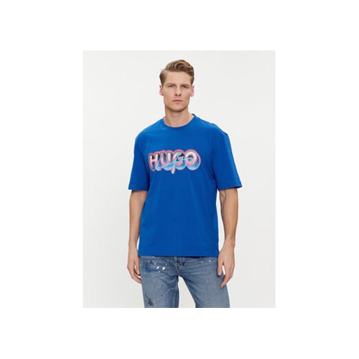 Hugo T-Shirt Nillumi 50515278 Niebieski Regular Fit ze sklepu MODIVO w kategorii T-shirty męskie - zdjęcie 169288458