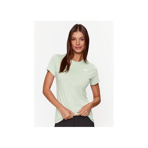 The North Face T-Shirt Simple Dome NF0A4T1A Zielony Regular Fit ze sklepu MODIVO w kategorii Bluzki damskie - zdjęcie 169288485