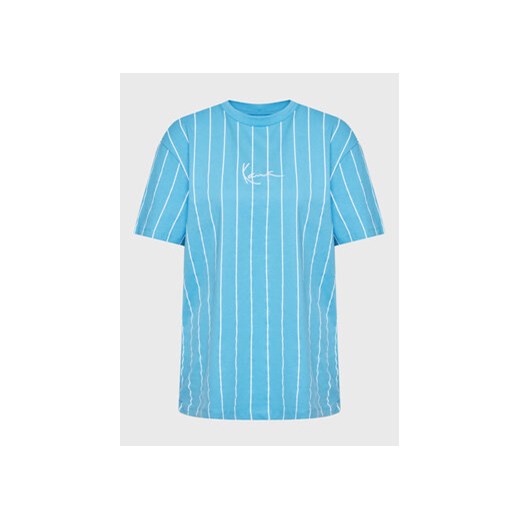 Karl Kani T-Shirt Small Pinstripe 6130913 Niebieski Relaxed Fit ze sklepu MODIVO w kategorii Bluzki damskie - zdjęcie 169288586