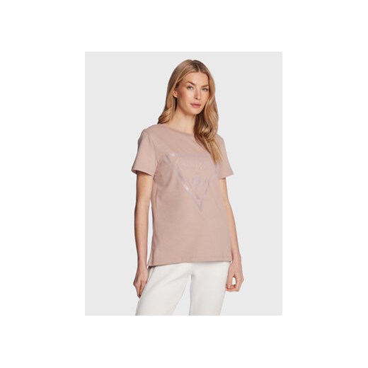 Guess T-Shirt Adele V2YI07 K8HM0 Różowy Regular Fit ze sklepu MODIVO w kategorii Bluzki damskie - zdjęcie 169289056