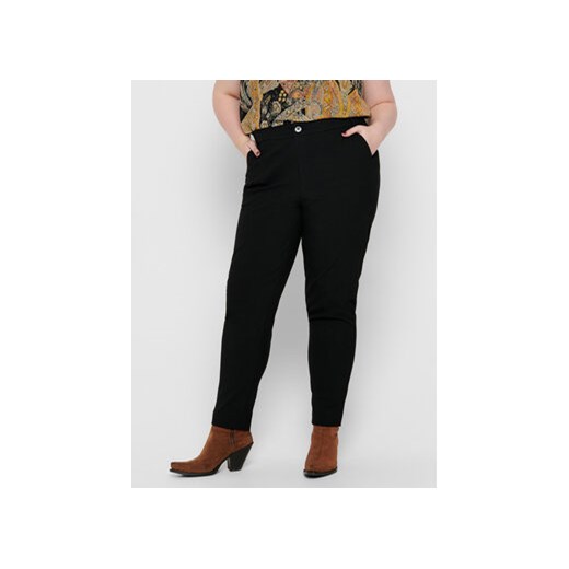 ONLY Carmakoma Spodnie materiałowe Ride 15207196 Czarny Regular Fit ze sklepu MODIVO w kategorii Spodnie damskie - zdjęcie 169289138