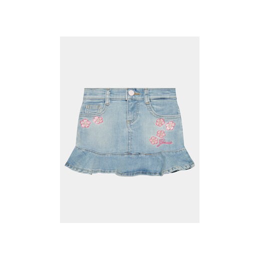 Guess Spódnica jeansowa K4RD05 D4CA0 Niebieski Regular Fit ze sklepu MODIVO w kategorii Spódnice dziewczęce - zdjęcie 169289266