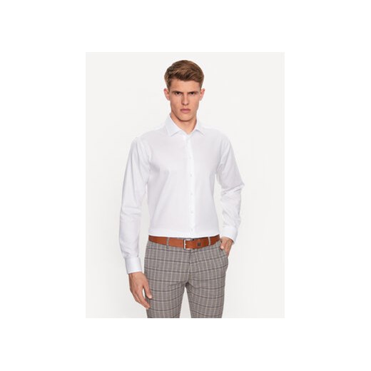 Seidensticker Koszula 01.293650 Biały Slim Fit ze sklepu MODIVO w kategorii Koszule męskie - zdjęcie 169289317