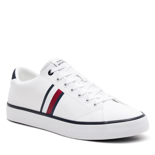 Tenisówki Tommy Hilfiger Th Hi Vulc Low Stripes Mesh FM0FM04946 White YBS Tommy Hilfiger 41 eobuwie.pl