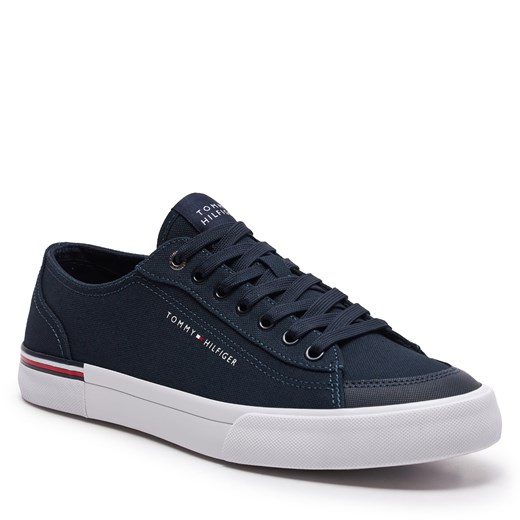 Tenisówki Tommy Hilfiger Corporate Vulc Canvas FM0FM04954 Blue DW5 Tommy Hilfiger 40 eobuwie.pl