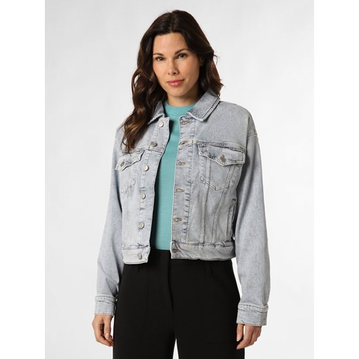 BOSS Orange Damska kurtka dżinsowa - C_Trucker Jacket Kobiety Bawełna bielony jednolity ze sklepu vangraaf w kategorii Kurtki damskie - zdjęcie 169292167