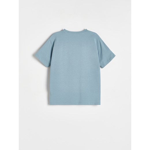 Niebieski t-shirt chłopięce Reserved z krótkimi rękawami 