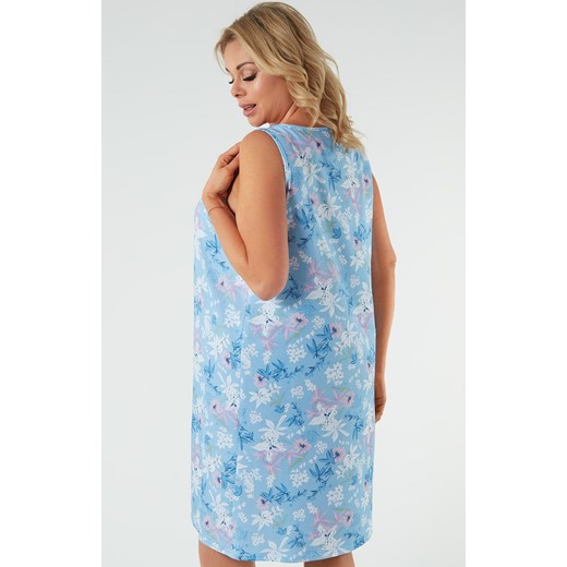 Damska koszula nocna na ramiączkach Kaweri, Kolor niebieski-wzór, Rozmiar M, Italian Fashion ze sklepu Intymna w kategorii Koszule nocne - zdjęcie 169294115