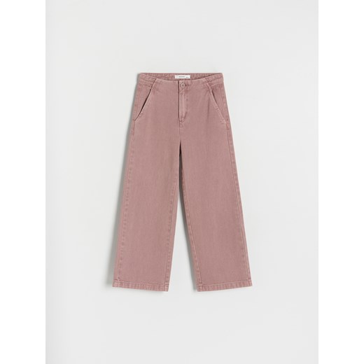 Reserved - Bawełniane spodnie - kasztanowy ze sklepu Reserved w kategorii Spodnie dziewczęce - zdjęcie 169294566