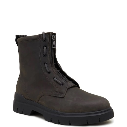 Buty zimowe męskie Hugo Boss sznurowane z tkaniny casual